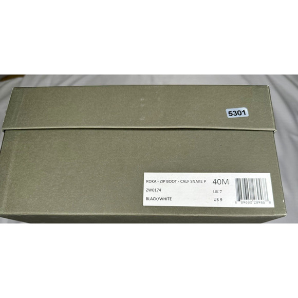 NWB AllSaints Womens 9M Roka Zip Boot Calf Snake P Shoes Python - Picture 10 of 10